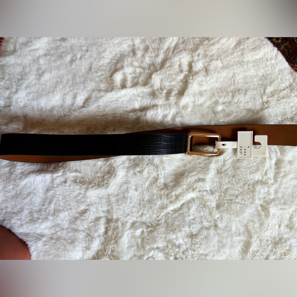 Black Belt with Gold Buckle